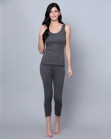 Buy Grey Thermal Wear for Women by HIGH FAME Online