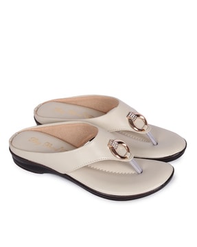 Buy Cream Flat Sandals for Women by BIG BIRD FOOTWEAR Online