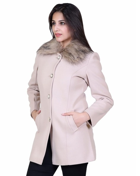 Buy Cream Jackets & Coats for Women by comfy sparrow Online