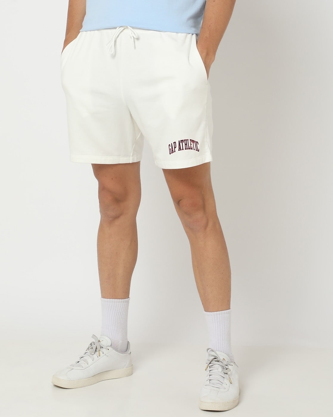 Men Logo Print Cotton Shorts