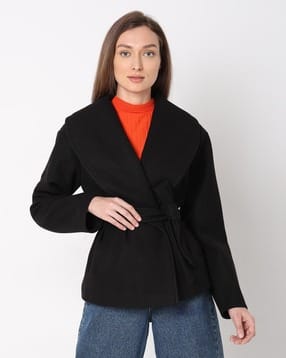 Nykaa Fashion Vero Moda Black Faux Fur Jacket Buy Green Jackets