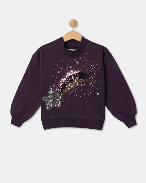 Ladies 2025 embellished sweatshirts