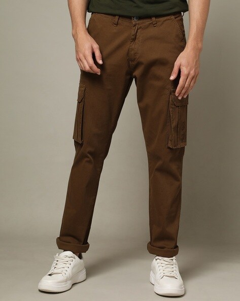 Slim Fit Cargo trousers, Dark Brown