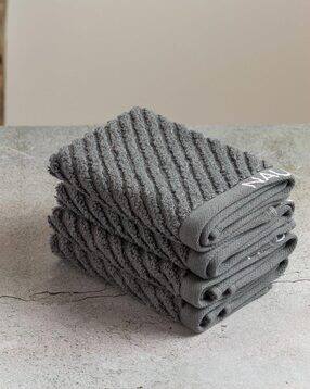 nautica Set of 4 Striped Cotton Face Towels 12" x 12"-picture-30