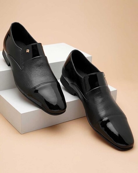 Ruosh black hot sale formal shoes