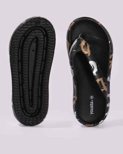 Women Printed Thong Strap Flip Flops