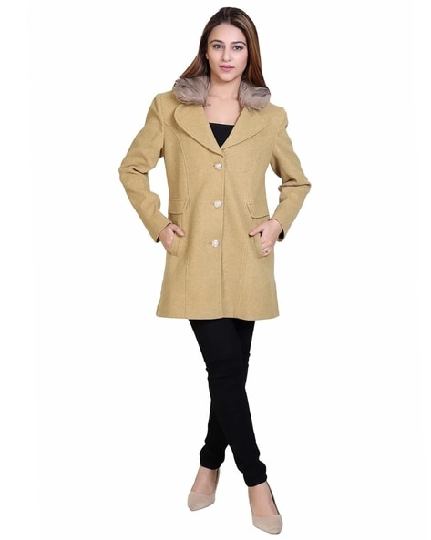 Mustard peacoat outlet