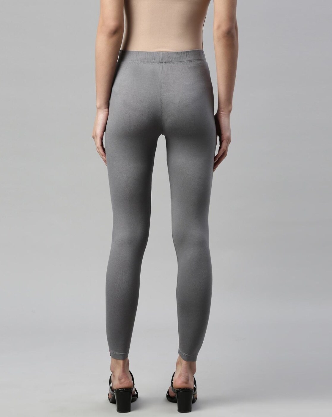Pack of 3 Ankle Length Leggings with Elasticated Waistband