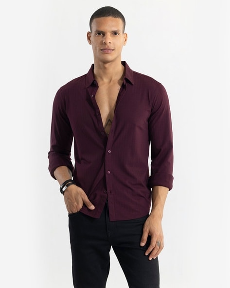 burgundy undershirt