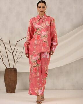 juniper Women Floral Print Shirt with Pants-picture-30