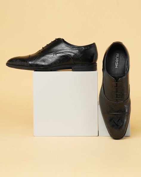 Ruosh black store formal shoes