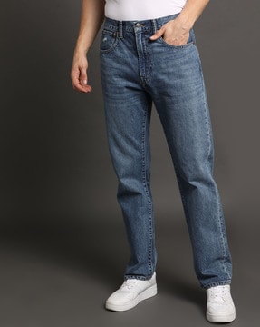 Mid-Wash Skinny Fit Jeans with Washwell