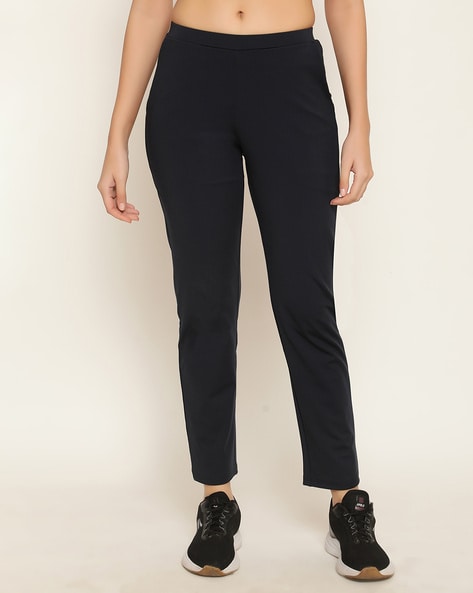 Women Straight Track Pants with Elasticated Waist