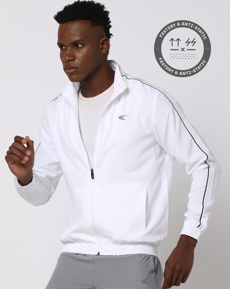 Relaxed Fit Fleece Jacket - White/Keith Haring - Men | H&M US-mncb.edu.vn