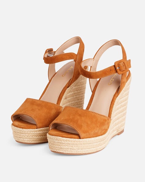 ALDO Women Braided Wedges with Buckle Closure
