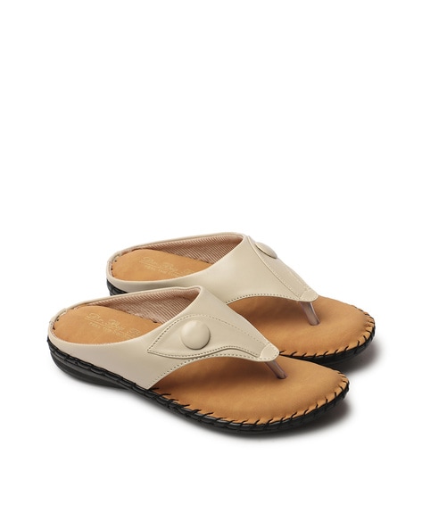 Buy Do Bhai Crossover Back Strap Flat Cream Sandals For Women & Girls/UK3  at Amazon.in