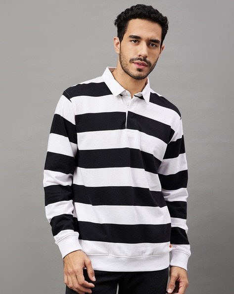 Mens black and white sweatshirt best sale