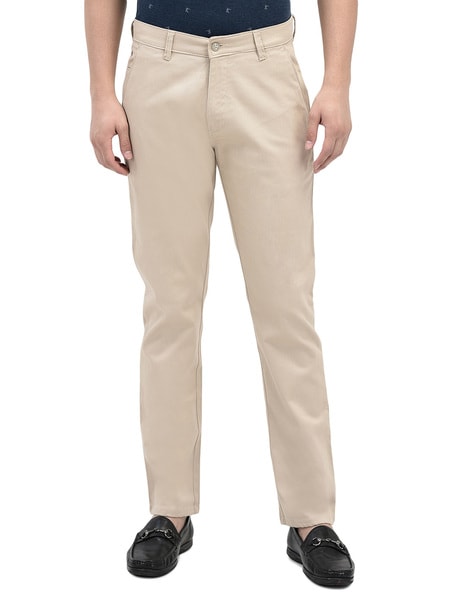 Buy Crimsoune Club Men White Solid Casual Trouser - 30 at Amazon.in
