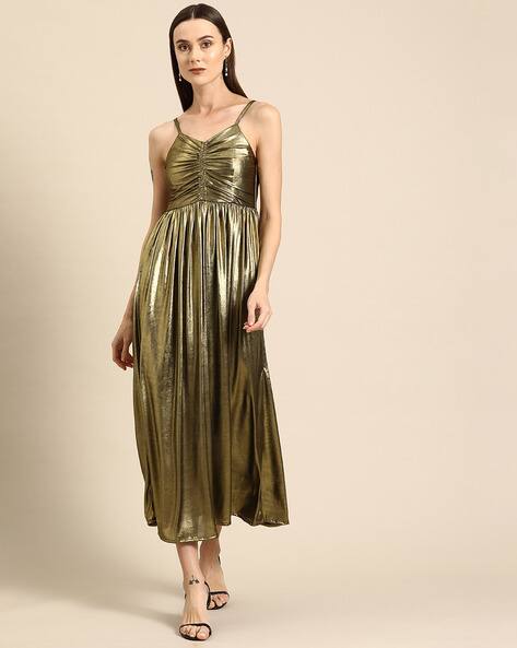 slim fit dress slacks Rose Gold Floral Motif Sequin Fit & Flare Dress 6 / Rose Gold main image 1