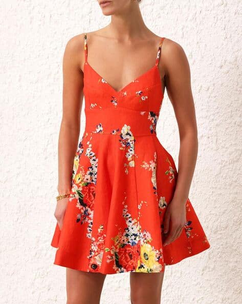 Alight Linen Fit Flare Dress