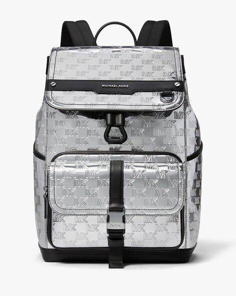 Michael kors clearance silver backpack