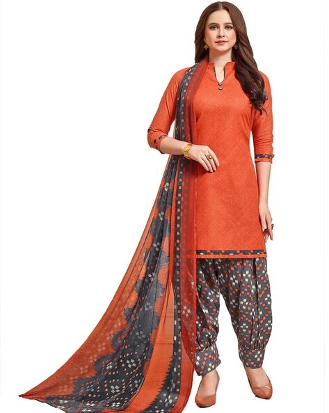 Women 3-Piece Unstitched Dress Material Price in India