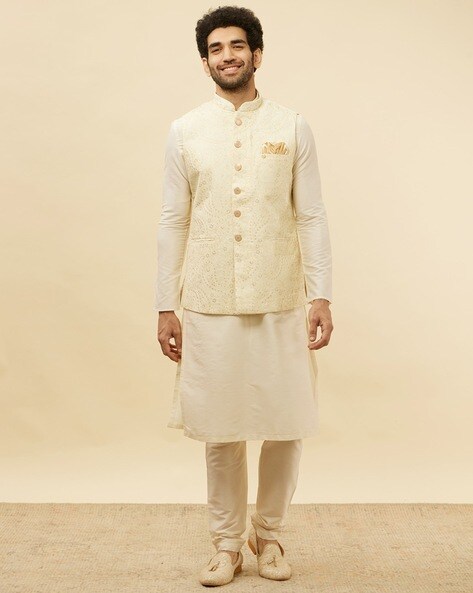 Buy Off-White Jacquard Sherwani Suit Online in India @Manyavar - Sherwani  for Men