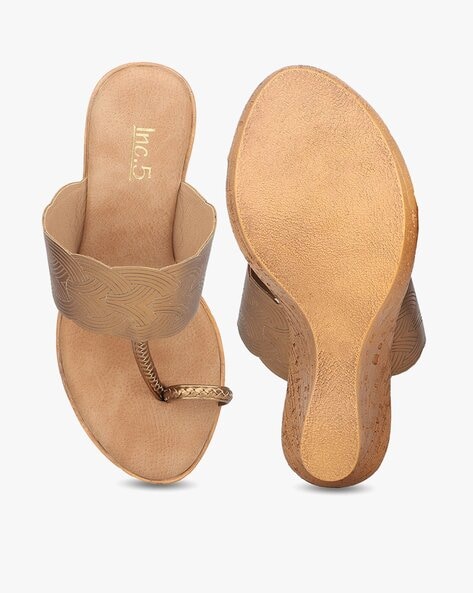 Buy Gold Flat Sandals for Women by Five By Inc.5 Online | Ajio.com