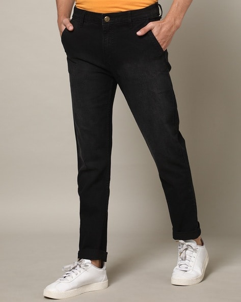 Amazon.com: WoJogom Men Ripped Black Jeans Fall/Winter Plus Size Straight Denim  Trousers : Clothing, Shoes & Jewelry