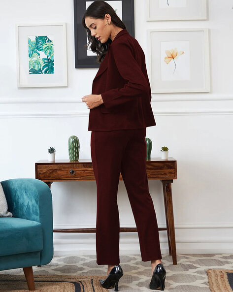 Maroon women outlet suit