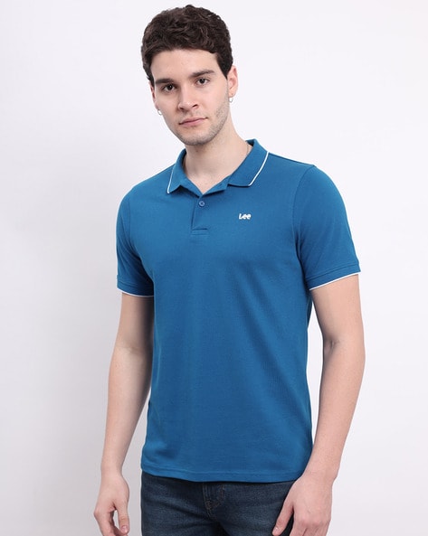 Lee Men Logo Print Polo T-Shirt