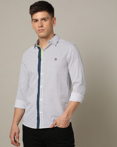 Spykar Men Striped Slim Fit Shirt