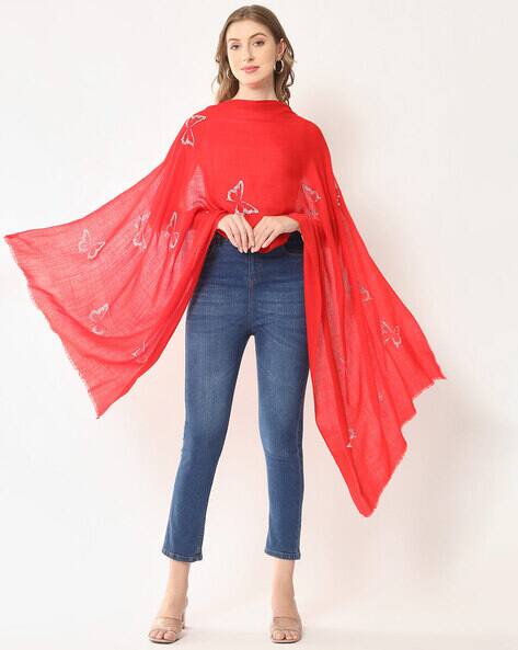 Buy Red Shawls Wraps for Women by Modarta Online