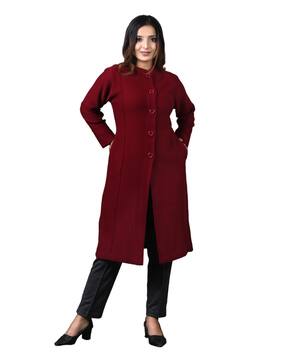 twenty me Collar-Neck Cardigan with Front Button Closure-picture-15