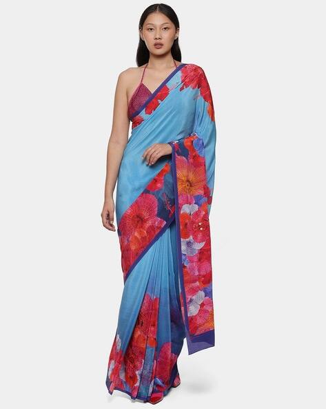 SATYA PAUL Phulkari Deux Printed Saree