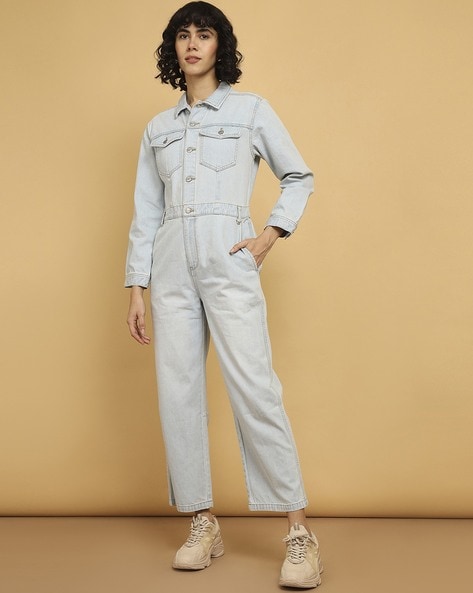 Women Jumpsuit with Waist Tie-Up