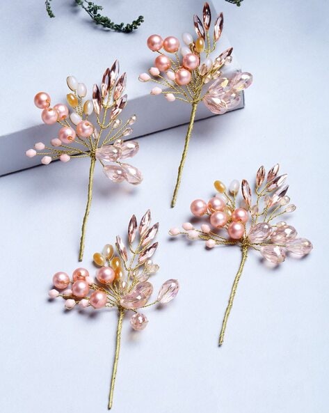 Buy Gold-Toned & Pink Hair Accessories for Women by Vogue Online