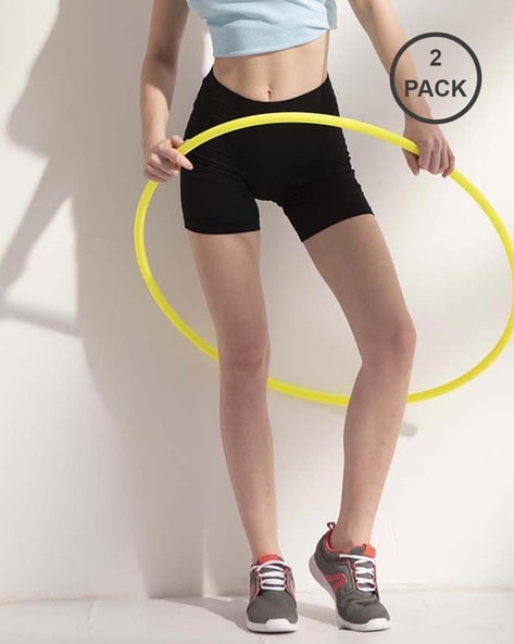 Women Pack of 2 Stretchable Cycling Shorts