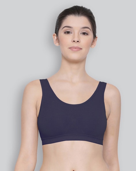 Combed Cotton Sweat Absorbent Stretchable Sports Bra