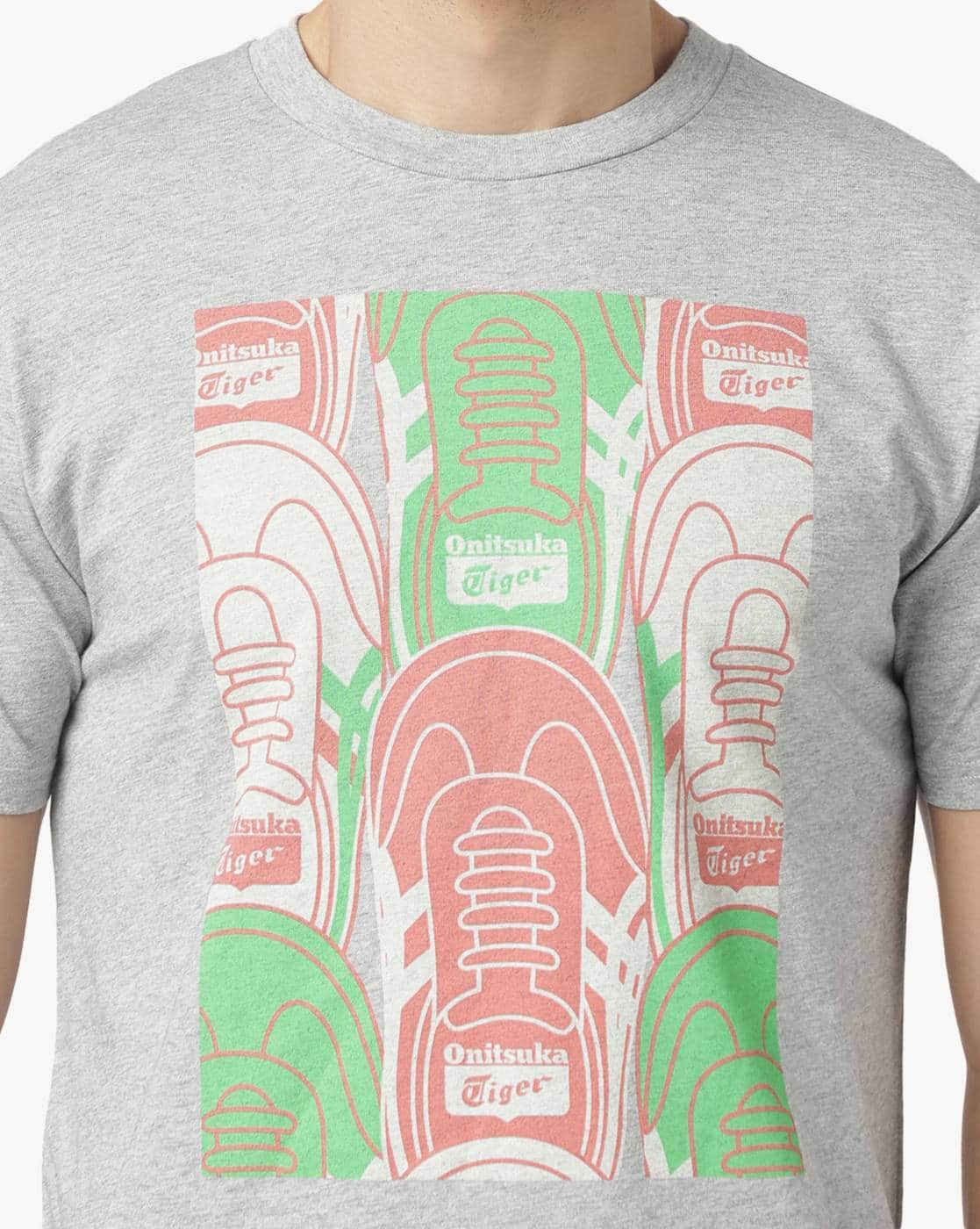 Buy Onitsuka Tiger Men Graphic Print Regular Fit Crew-Neck T Buy Onitsuka Tiger Men Graphic Print Regular Fit Crew-Neck T