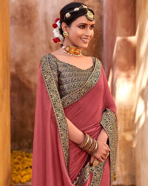 Buy Mauve Sarees for Women by Ri-wah Online