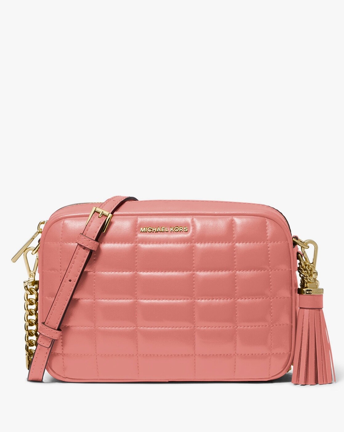 MK buy Rose Quilted Leather MD Shoulder Pink