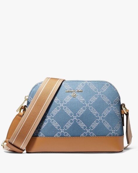 Michael kors teal and brown clearance bag