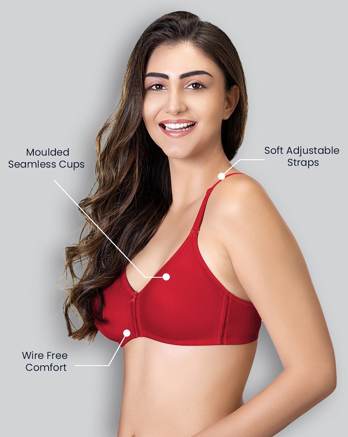 Carrot Red Daily Wear Bras Lekha Myb245 in Bangalore at best price