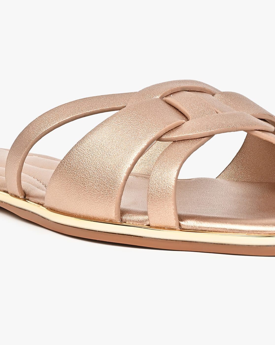 Flat Sandals Saint Laurent Rose Sandals Women Open-Toe Slip-On