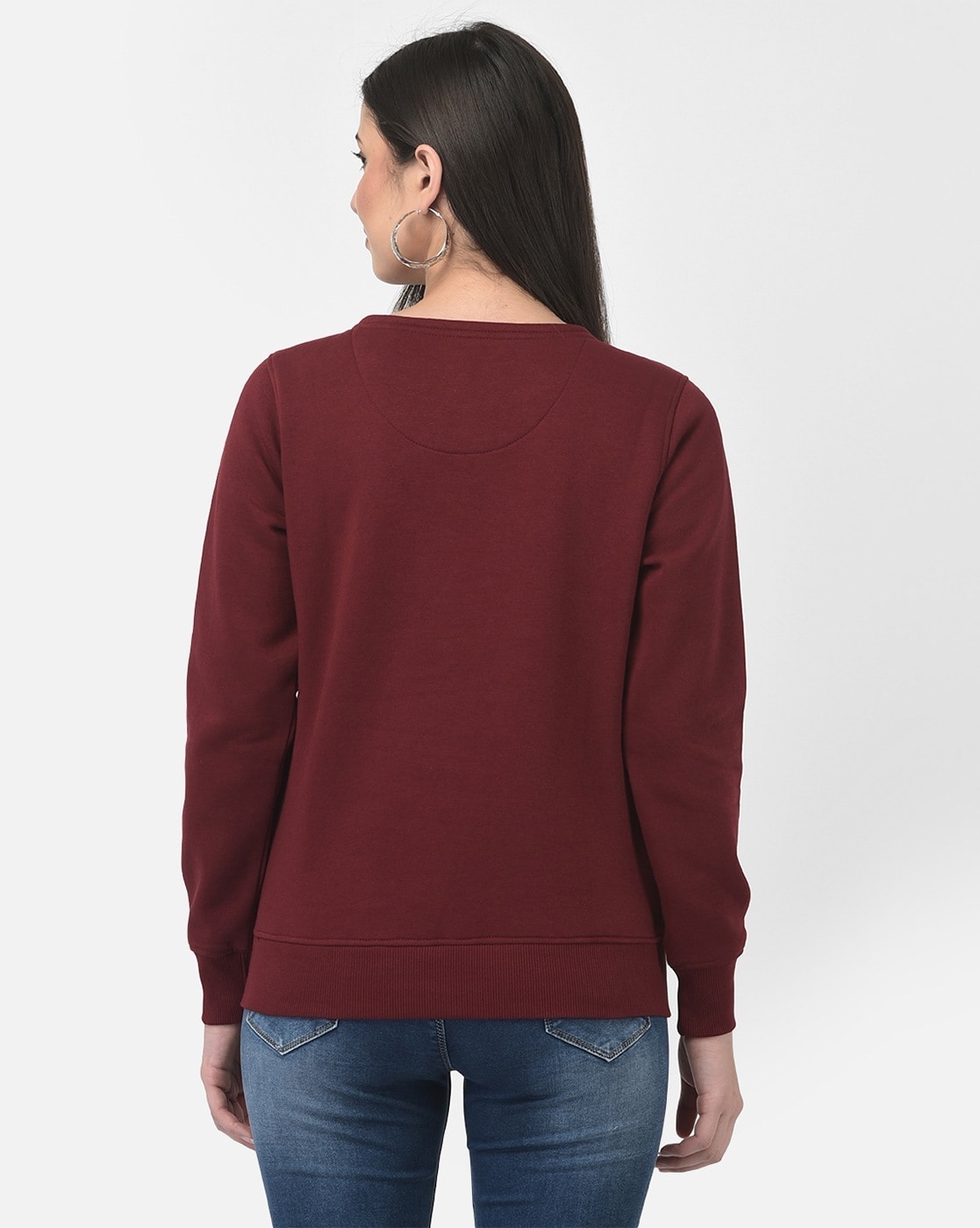 Buy Maroon Sweatshirt Hoodies for Women by Crimsoune club Online