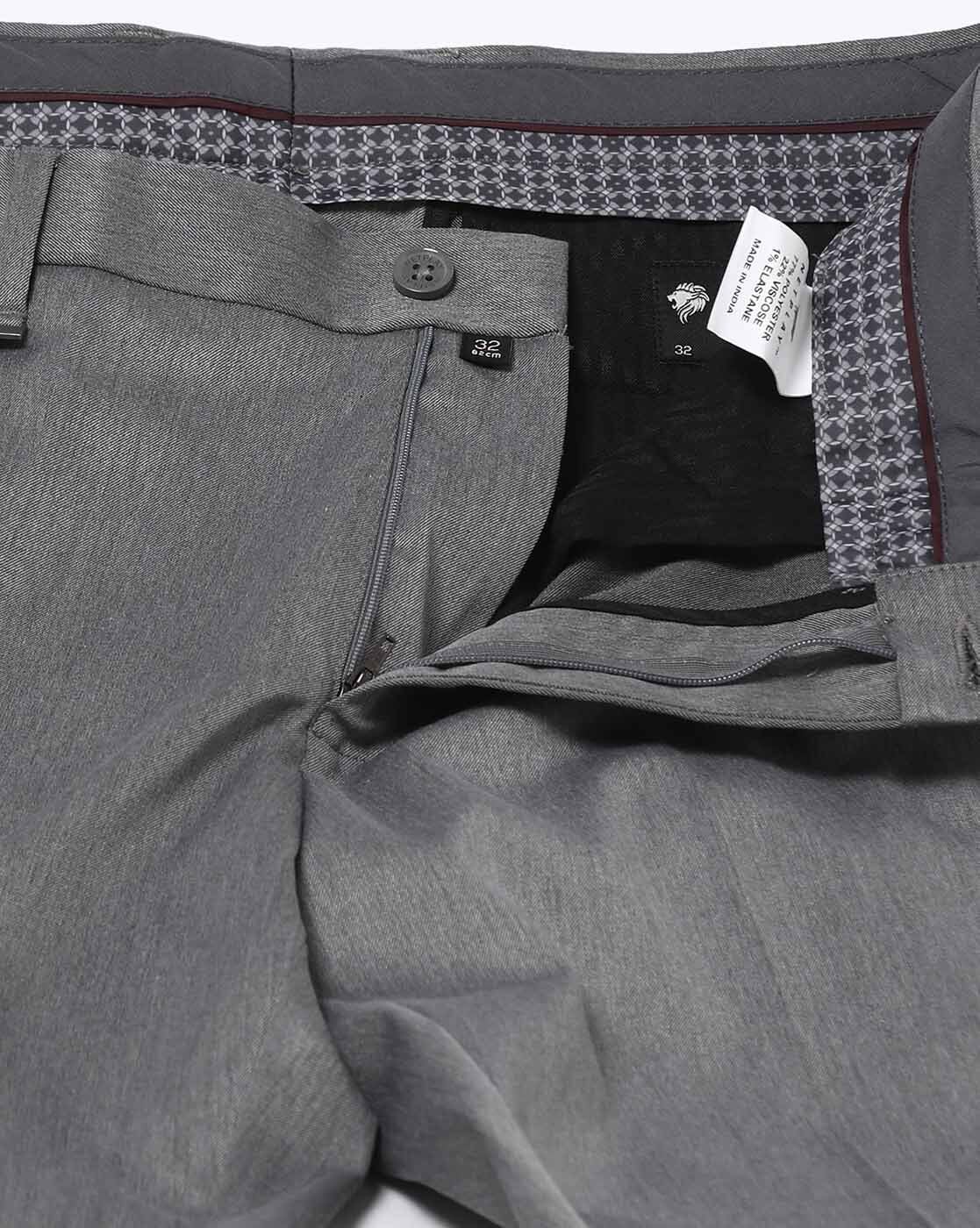 Buy Charcoal Black Trousers & Pants for Men by NETPLAY Online | Ajio.com
