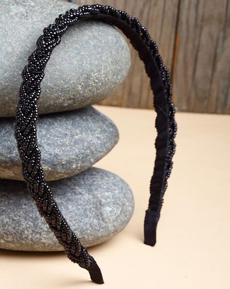 Black beaded on sale hair accessories