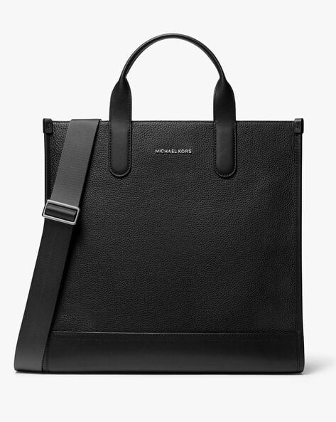 新品 MICHAEL KORS Hudson Pebbled Tote Hudson Pebbled Leather Tote Bag in BLACK | Michael Kors [US]