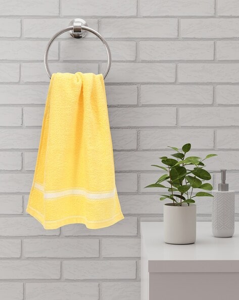 Yellow and cheap gray hand towels